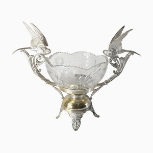 19th Century Aesthetic Style Brides Basket Centerpiece from Meriden Silverplate Co.