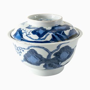 Chinesische, blau-weiße, provinzielle Schale im Ming-Stil, 18. Jh.