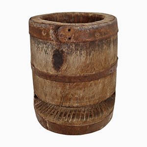 Indian Wood Pestle Pot, 1920s