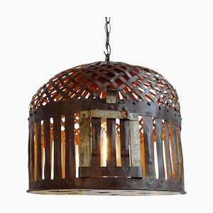 Industrial Iron Basket Cage Lantern