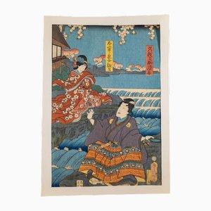 Utagawa Kunisada, Japanischer Ukiyo-E, Holzschnitt, 1800