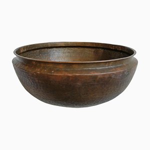 Large Hammered Bronze Bowl, India