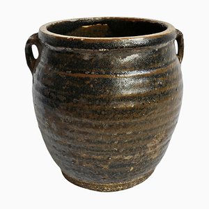 Pot Vintage en Céramique Marron Village
