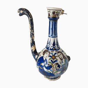 Pichet Aiguière Ottomane Style Iznik, 19ème Siècle