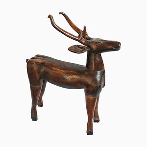 Mid 20th Century Javanese Wood Deer