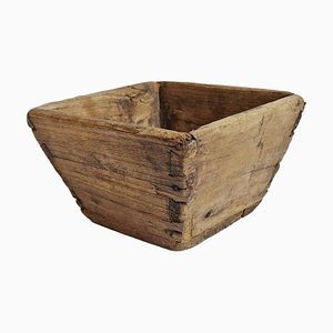 Caja medidora china vintage de madera para arroz