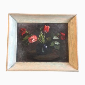 Tulip, 1950s, Paint, Framed