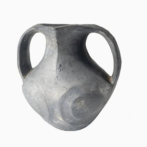 Chinese Han Dynasty Sichuan Black Glazed Amphora Vase