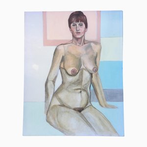 Nu Féminin, 1970s, Peinture sur Toile