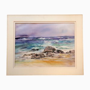 Bermuda Seascape, 1970s, Watercolor on Paper, Framed