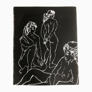 Desnudo femenino, años 70, Litografía sobre papel