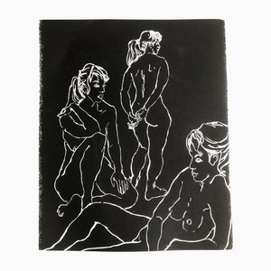 Nu Féminin, 1970s, Lithographie sur Papier