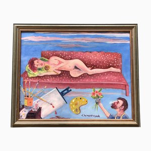 Untitled, 1970s, Painting on Canvas, Framed