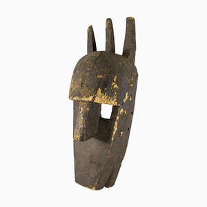 African Tribal Carved Wood Bamana Bambara Kore Mask, 1970s