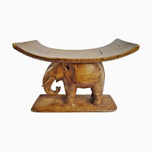 Antiker Asante Elefantenhocker aus Ghana