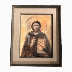 Saint Nicholas, 1970s, Painting on Canvas, Framed