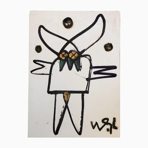 Wayne Cunningham, Figura abstracta, años 90, Pintura al óleo