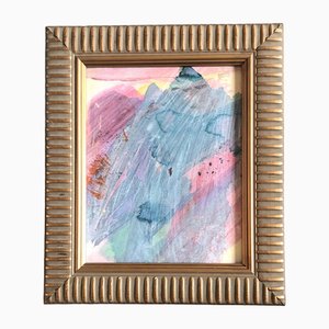 Abstract Composition, 1970s, Paint on Paper, Framed