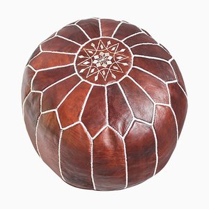 Pouf o pouf in pelle marocchina