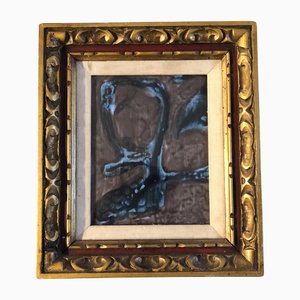 Abstract Composition, 1970s, Painting on Paper, Framed