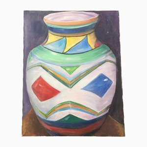 Modernist Southwest Pot, 1970s, Painting on Canvas