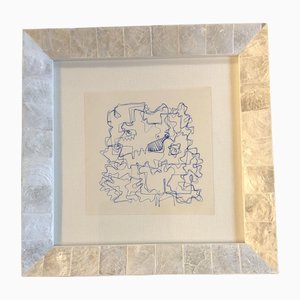 Wayne Cunningham, Abstract Drawing, 1990s, Ink on Paper, Framed