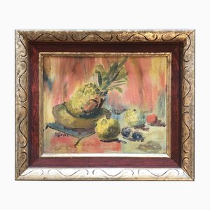 Bodegón con frutas, años 70, Pintura sobre lienzo