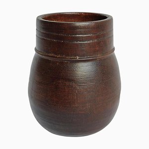 Vintage Wood Food Jar, Nepal