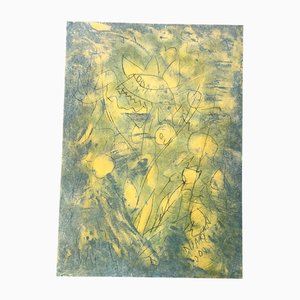 Peter Duncan, Sonnenblumen, 2000er, Encaustic Painting on Paper
