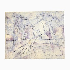 Peter Duncan, Small Abstract Composition, Encaustic on Paper, 2000s