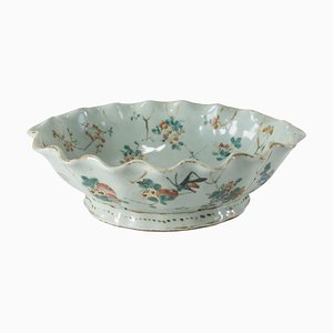 Chinese Famille Rose Celadon Lobed Bowl