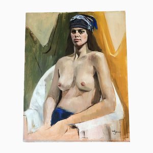 Desnudo femenino, años 70, Pintura sobre masonita