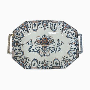 18th Century French Cashmire Palette Faience Platter