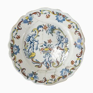 French Faience Polychrome Plate