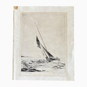 Frederick Owen, Sailing, 20th Century, Etching