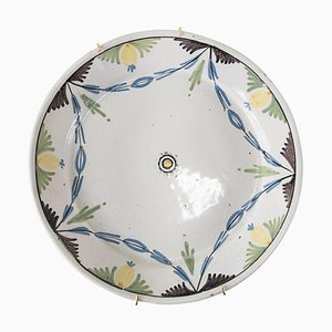 French Faience Decorative Polychrome Plate