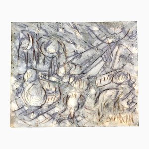 Peter Duncan, Composición abstracta, Pintura encáustica sobre papel
