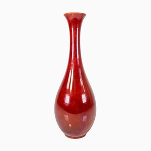 Late 19th Century French Oxblood Sang De Beouf Vase from Paul Milet Sevres