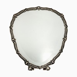 Portuguese Baroque Revival .833 Silver Framed Table Mirror