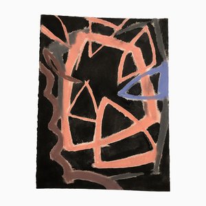 Robert Cooke, Retrato abstracto, Dibujo al pastel, años 80