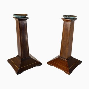 Georgian Mahogany Candleholders