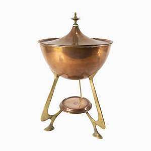 Art Nouveau Swedish Copper and Brass Urn by Grillby