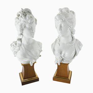 Night & Day Busts by Arnold Machin for Royal Worcester, 1970s, Set of 2