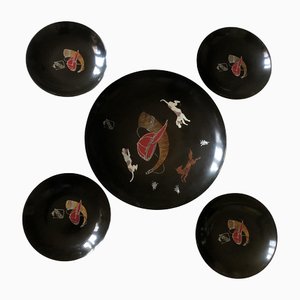 Ciotole equestri Couroc of Monterey vintage, set di 5