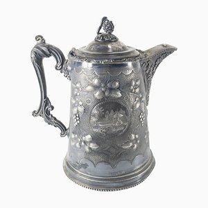 19th Century American Silver Plate Ice Water Pitcher