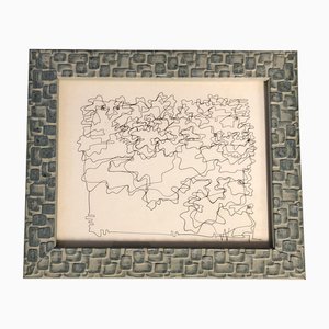 Wayne Cunningham, Abstract Drawing, 1990s, Ink, Framed