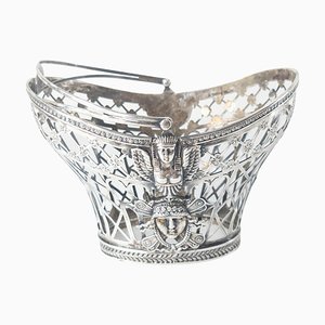 18th Century Augsburg Silver German Reticulated Basket with Neoclassical Figures