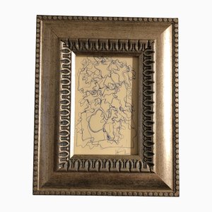 Wayne Cunningham, Abstract Drawing, 1990s, Ink on Paper, Framed