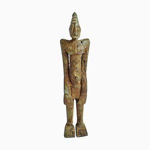 Figura masculina Dogon de bronce de principios del siglo XX, década de 1890