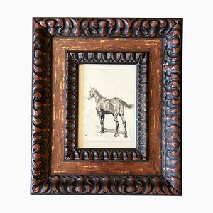 Horse, 1950s, Engraving, Framed